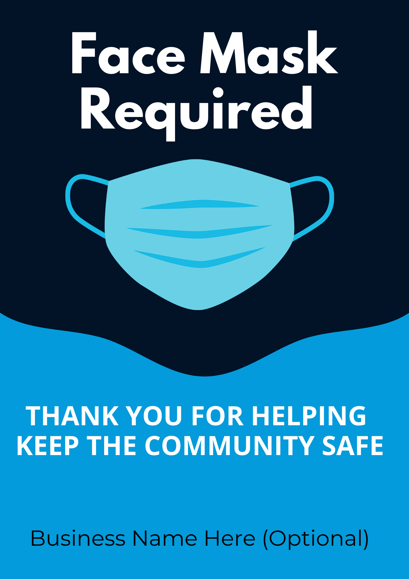 Mask Required - 12' X 18" Window Adhesive