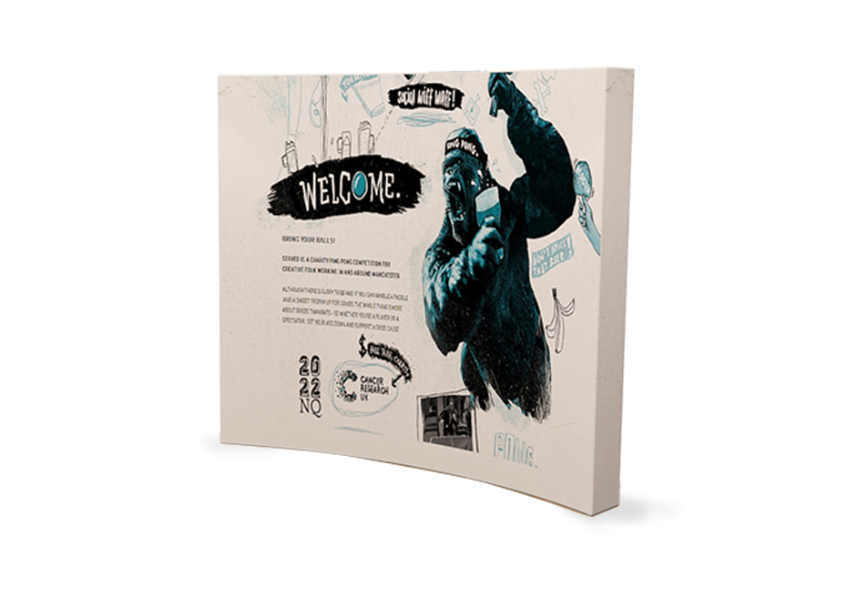 10ft Curve Velcro Fabric Pop Up Display