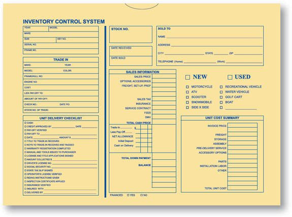 Inventory Control Deal Jacket - Motorcycle, Boat, RV