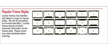 Screen Printed License Plate Frames