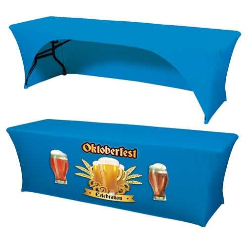 Blue table throw-front and back