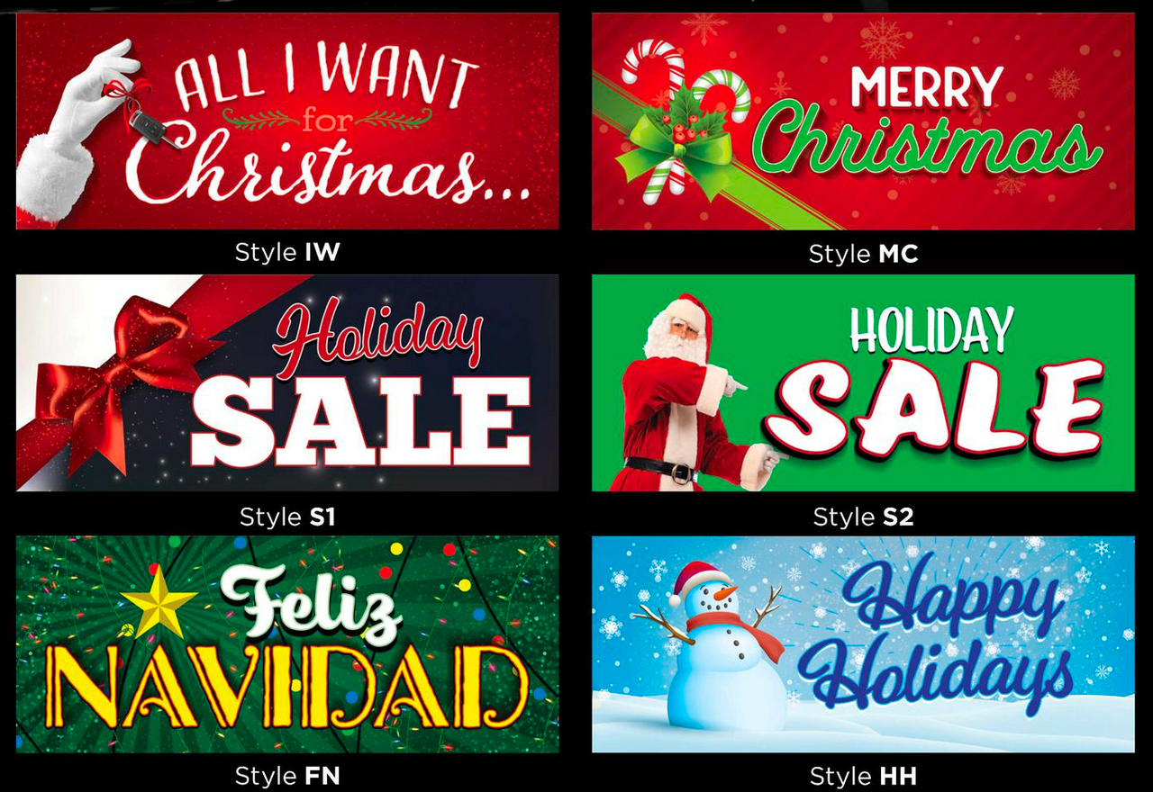 Holiday Windshield Banner