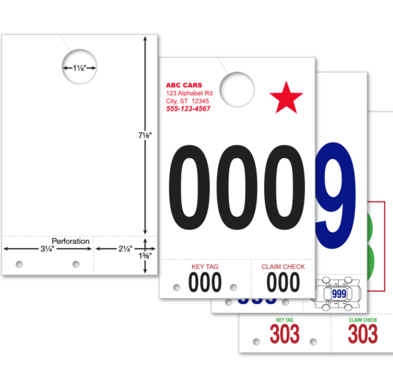 Custom Long 5.5x8.5" Dispatch Number - Qty. 1 Each