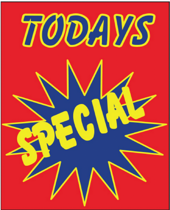 Under Hood Sign - Todays Special