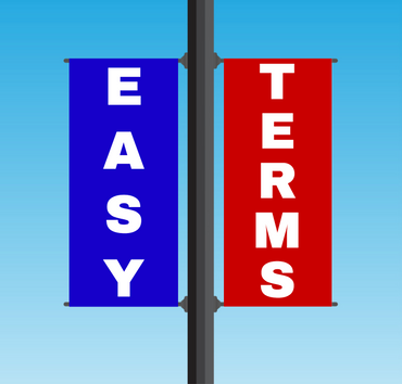 Vinyl Light Pole Banner Sets - "EASY TERMS"