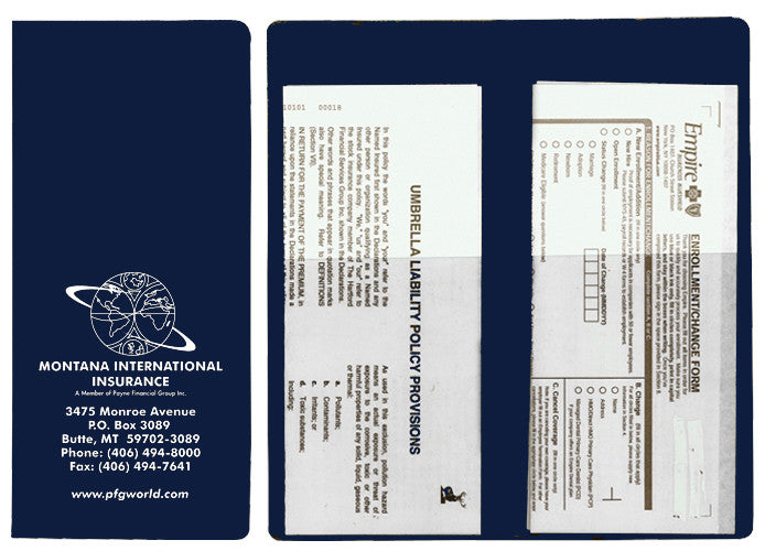 Custom Vinyl Policy Holder - Booklet