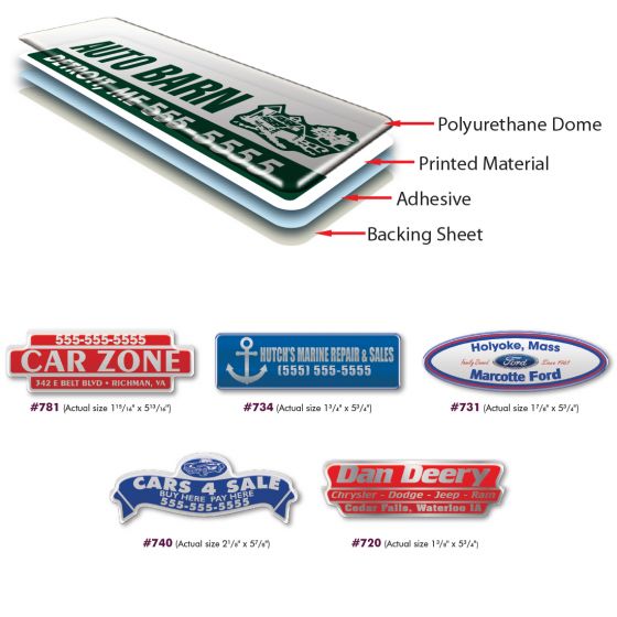 Decals - Domed Standard Dealer-Cals