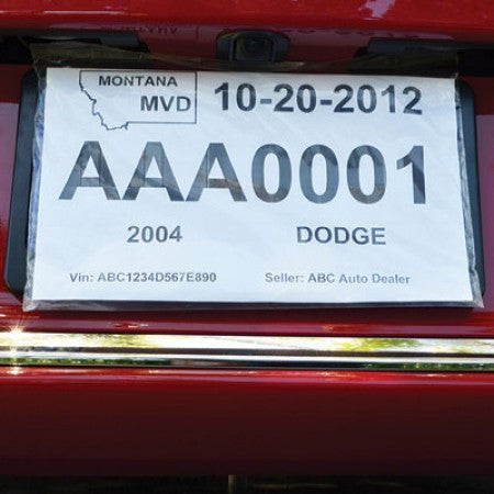 License Plate Tag Bag with Adhesive - Economy