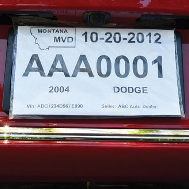 License Plate Tag Bag with Adhesive - Economy