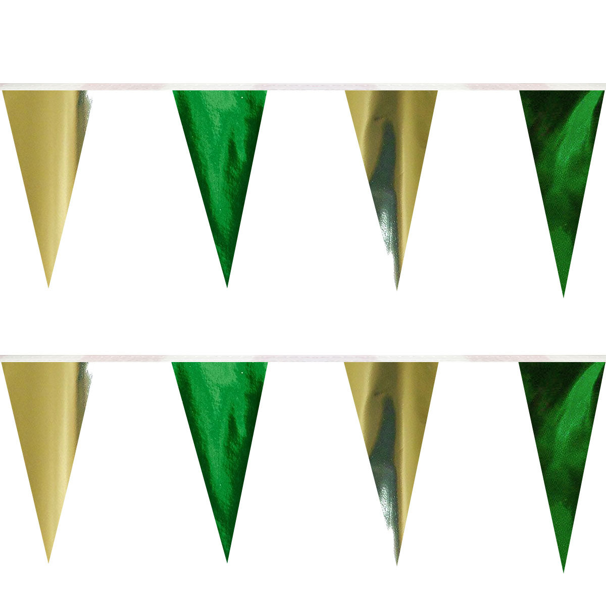 Metallic Triangle Pennants