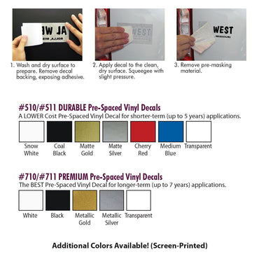 Decals - Pre Spaced Vinyl