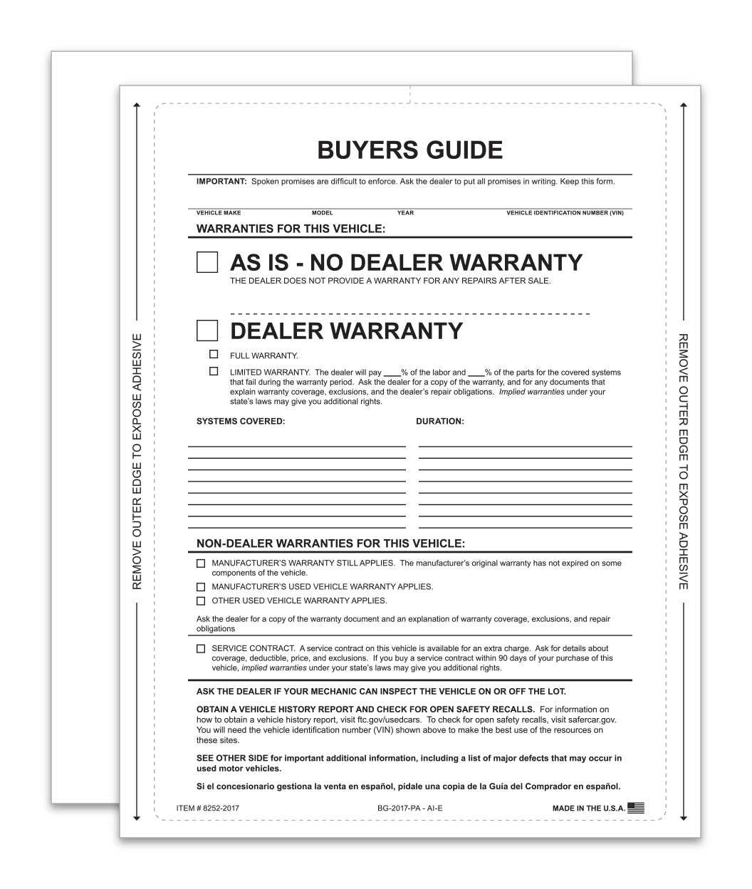 Buyer's Guide - As-Is