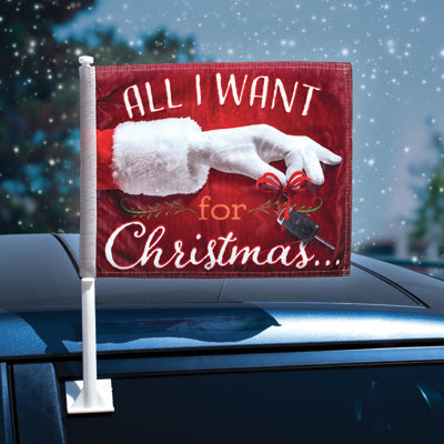 Holiday Clip-on Car Flags