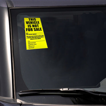 Large Not For Sale Stickers - Black & Yellow
