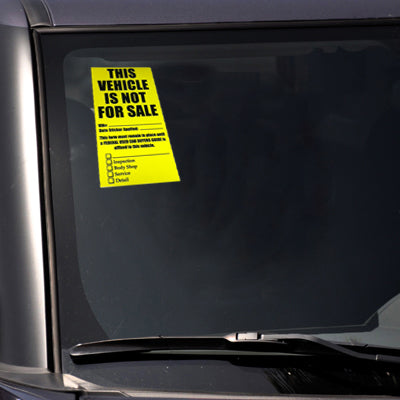 Large Not For Sale Stickers - Black & Yellow
