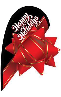 Holiday 3D Mini Teardrop Flag w/ Gator Clip Base