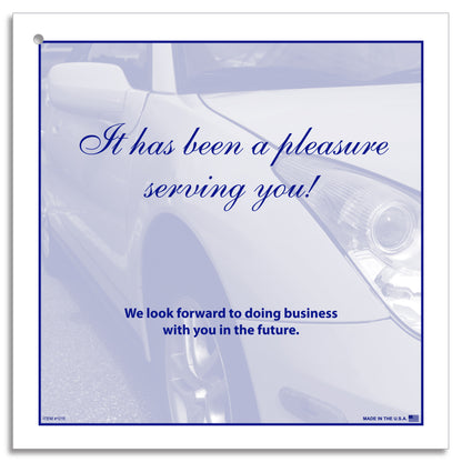 Floor Mat - Padded Paper - Blue Car, 50#, Pad of 100