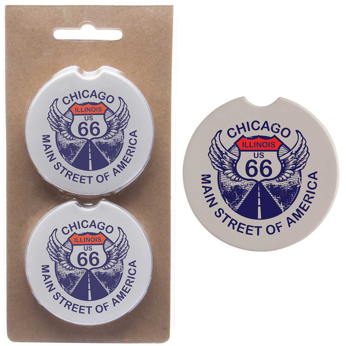 Absorbent Stone Car Coaster (set)