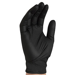 Black Nitrile Gloves - XLarge - Powder Free, Box of 100