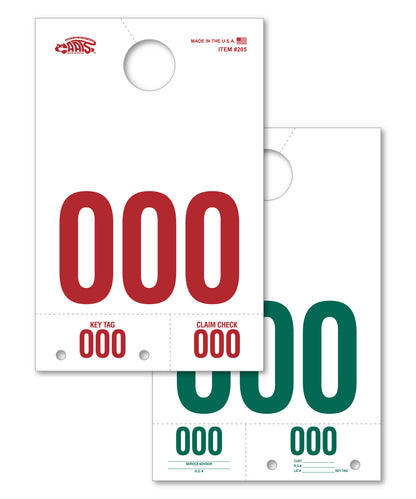SDN-3 LONG White 3 Digit Dispatch Number 000-999