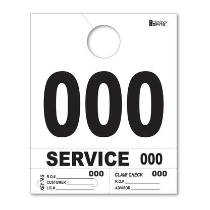 4 Part Heavy Brite Dispatch Tag - White Stock (3 & 4 Digit)