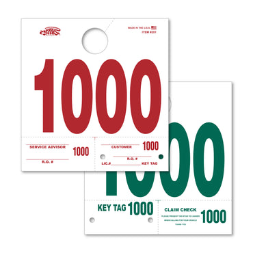 Heavy Stock Side Padded Colored Dispatch Numbers