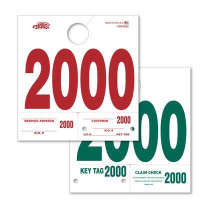 Heavy Stock Side Padded Colored Dispatch Numbers