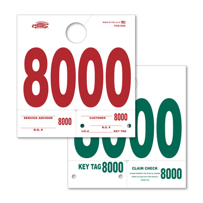 Heavy Stock Side Padded Colored Dispatch Numbers