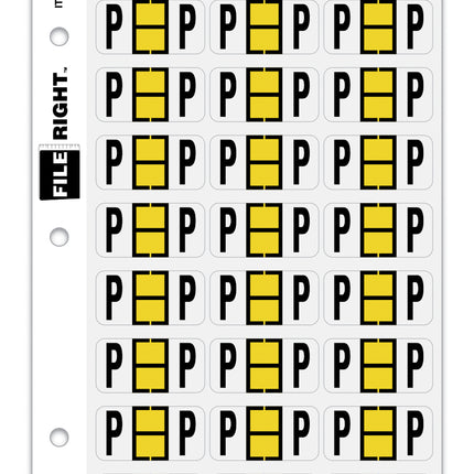 File Right Alphabet Labels