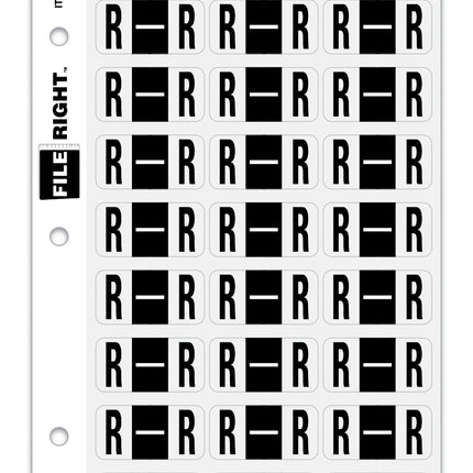 File Right Alphabet Labels