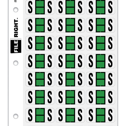 File Right Alphabet Labels