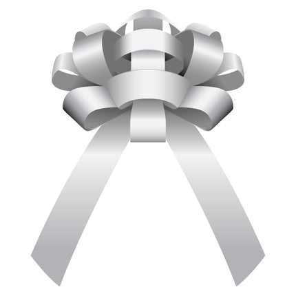 30" Magnetic Car Bow - Silver