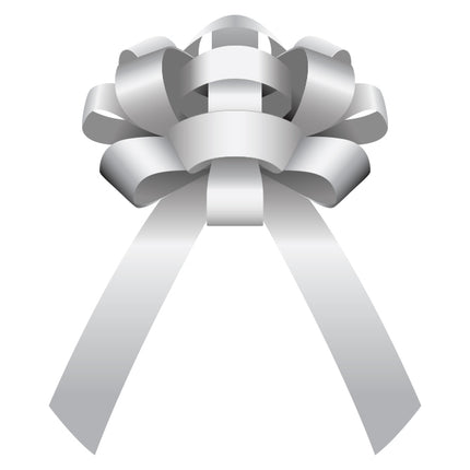 30" Magnetic Car Bow - Silver