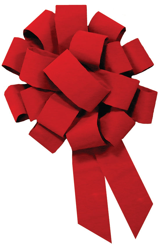 43" Red Velvet Car Bow