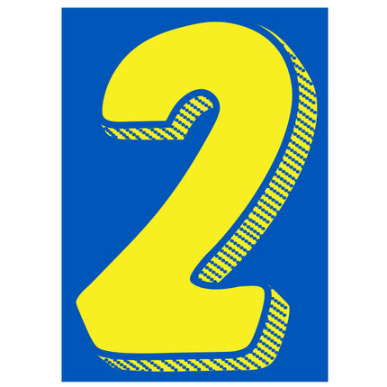 7.5" Blue/Yellow Adhesive Number