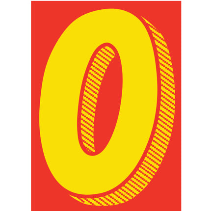 7.5" Red/Yellow Adhesive Number