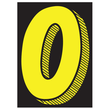 7.5" Black/Yellow Adhesive Number