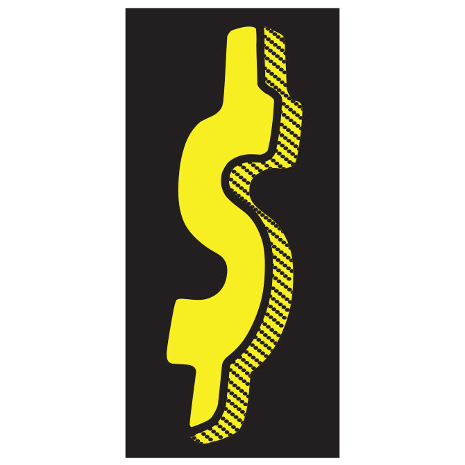 7.5" Black/Yellow Adhesive Number