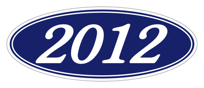 Oval Year Model Stickers - Blue/White