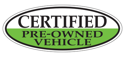 Window Sticker - Certified Pre-Owned (Green/Black)