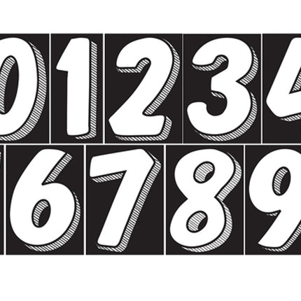 7.5" Black/White Adhesive Number (With Shading)