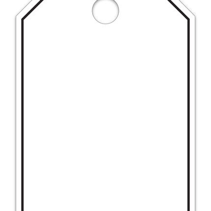 Mirror Hang Tags (Jumbo) - Blank with Border