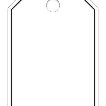 Mirror Hang Tags (Jumbo) - Blank with Border