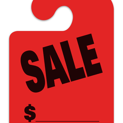 J-Hook Mirror Hang Tags (Jumbo) - "SALE"