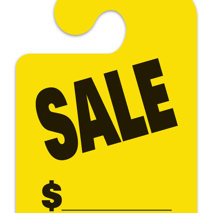 J-Hook Mirror Hang Tags (Jumbo) - "SALE"