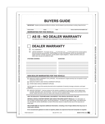 Buyer's Guide - AS IS - English