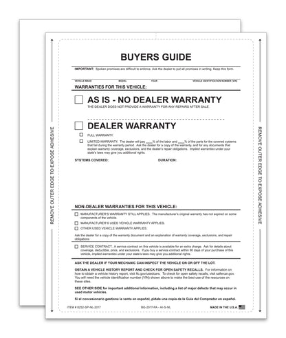 Buyer's Guide - AS IS - English - No Lines