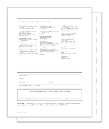 Interior Buyers Guide Backer Printing Only