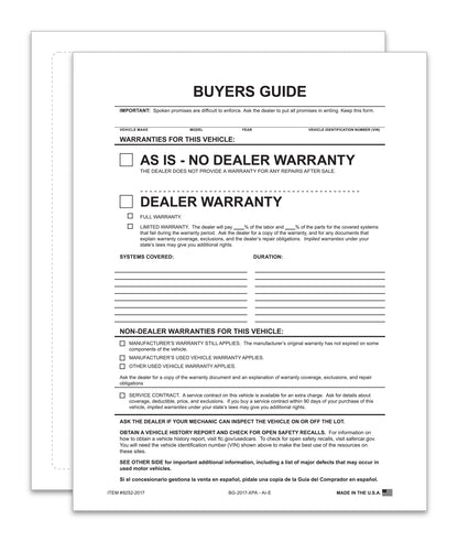 Buyer's Guide - AS IS - English