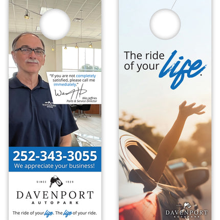 Custom Full Color Mirror Hang Tags - 3-1/2" x 8-1/2"
